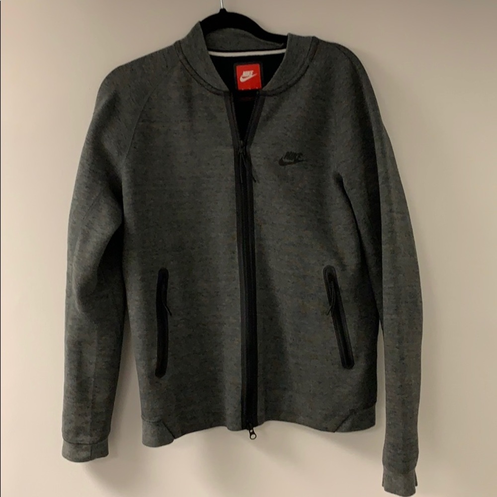 Nike Tech Fleece Varsity Jacket Grey Slimfit NSW